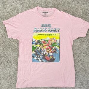 Super Mario Kart (Super Nintendo) Size Large Graphic Print T-shirt Japanese